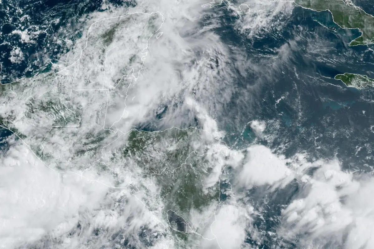 Imagen satelital de las condiciones atmosféricas actuales. Cortesía del Insivumeh.