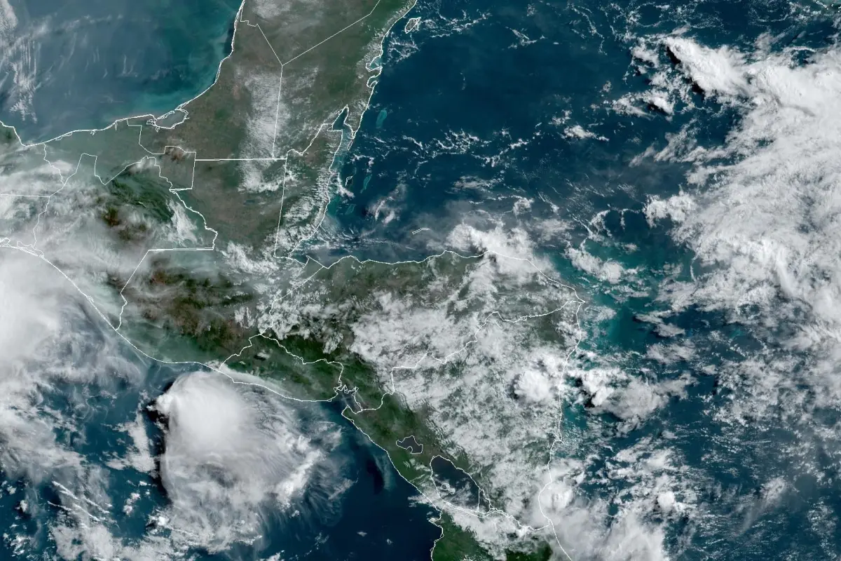 Imagen satelital compartida por los servicios metereológicos. 