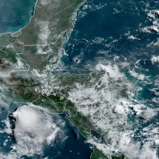 Imagen satelital compartida por los servicios metereológicos. 