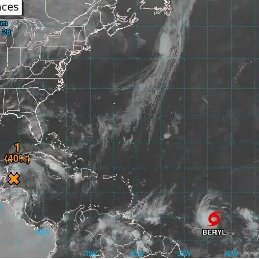 Tormenta Tropical Beryl ,