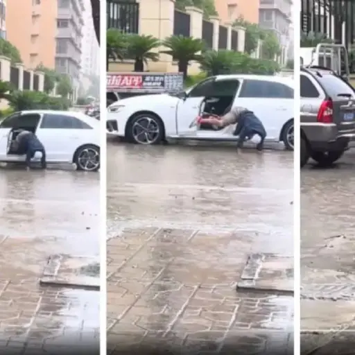 hombre-acrobacias-para-no-mojar-sus-tenis ,