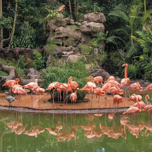 El Zoológico La Aurora anunció una actividad especial para resaltar a los flamencos. Foto: Zoológico La Aurora. 