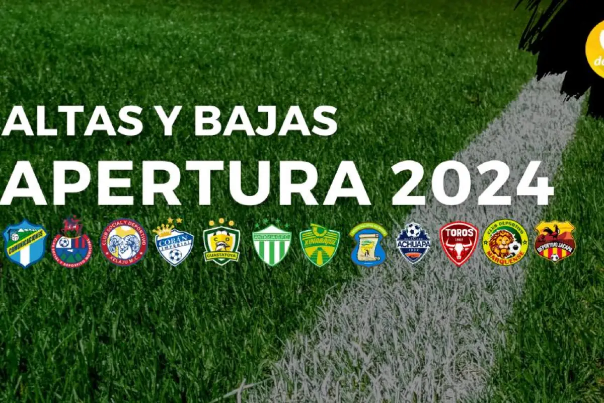 Altas y bajas para el Apertura 2024 de la Liga Guate Banrural, 
