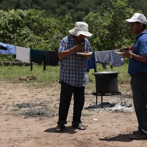 Los mexicanos desplazados permanecen en Guatemala con seguridad de la PNC. Foto: EFE.