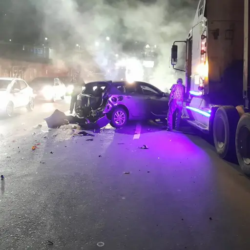 El kilómetro17 de ruta al Pacífico quedó liberado a eso de las 4:00 horas. Foto: PMT de Villa Nueva.