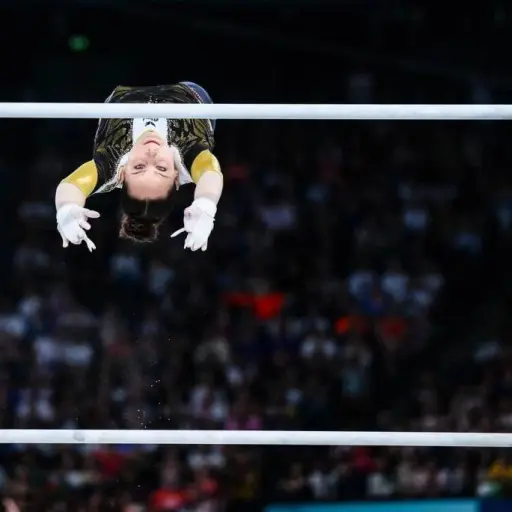 Foto: redes sociales Sarah Voss, gimnasta alemana