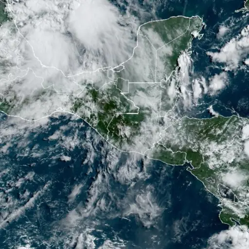 La imagen satelital para este domingo muestra nubosidad dispersa sobre el territorio nacional.