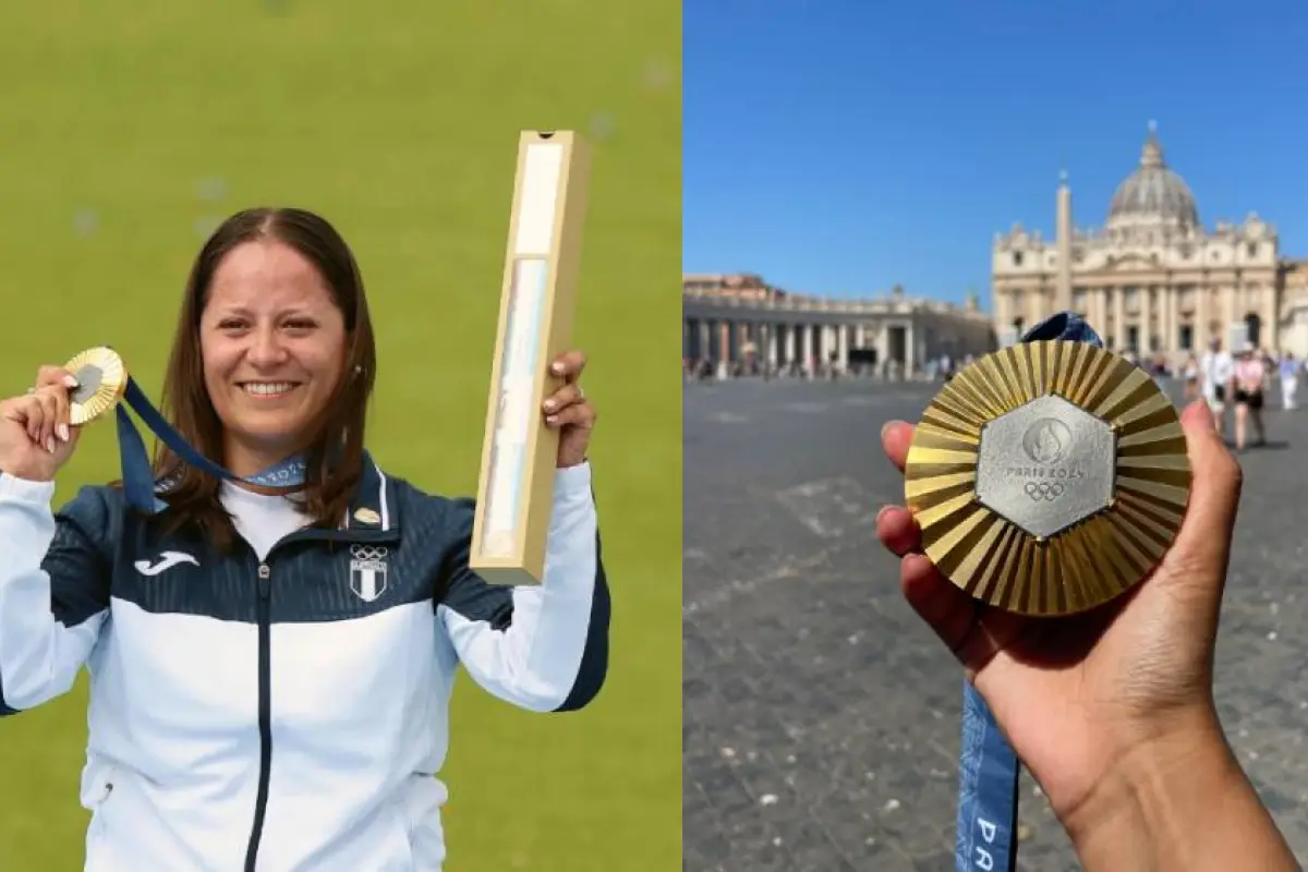 Adriana Ruano siempre ha sido una persona de fe y llevar su medalla de oro al Vaticano tenía un significado especial para ella., 