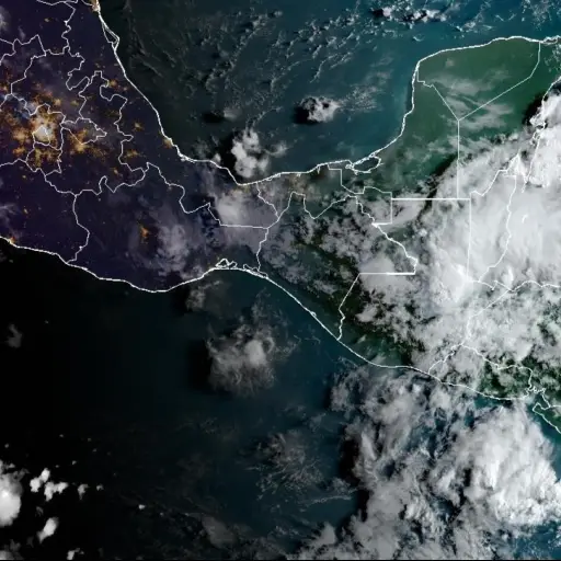 Las imágenes satelitales muestran alta nubosidad en buena parte del país.