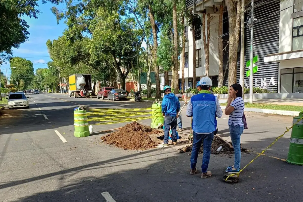 Empagua aseguró que los trabajos de reparación se hicieron el sábado. Foto: Conred.