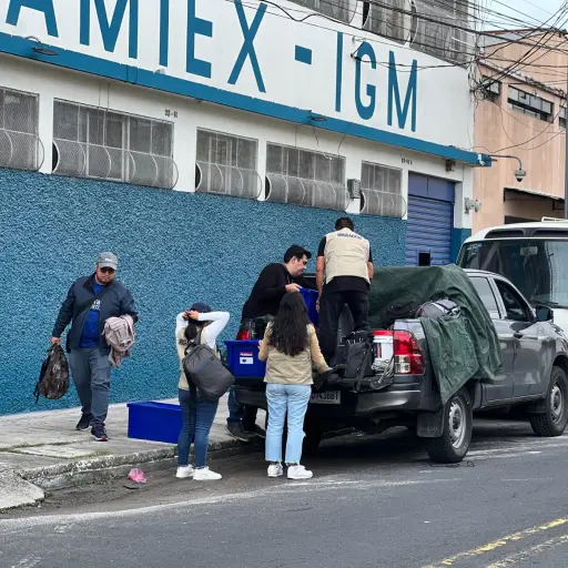 Los trabajadores de Migración iniciaron el viaje hacia Cuilco, Huehuetenango, desde este domingo. Foto: IGM.