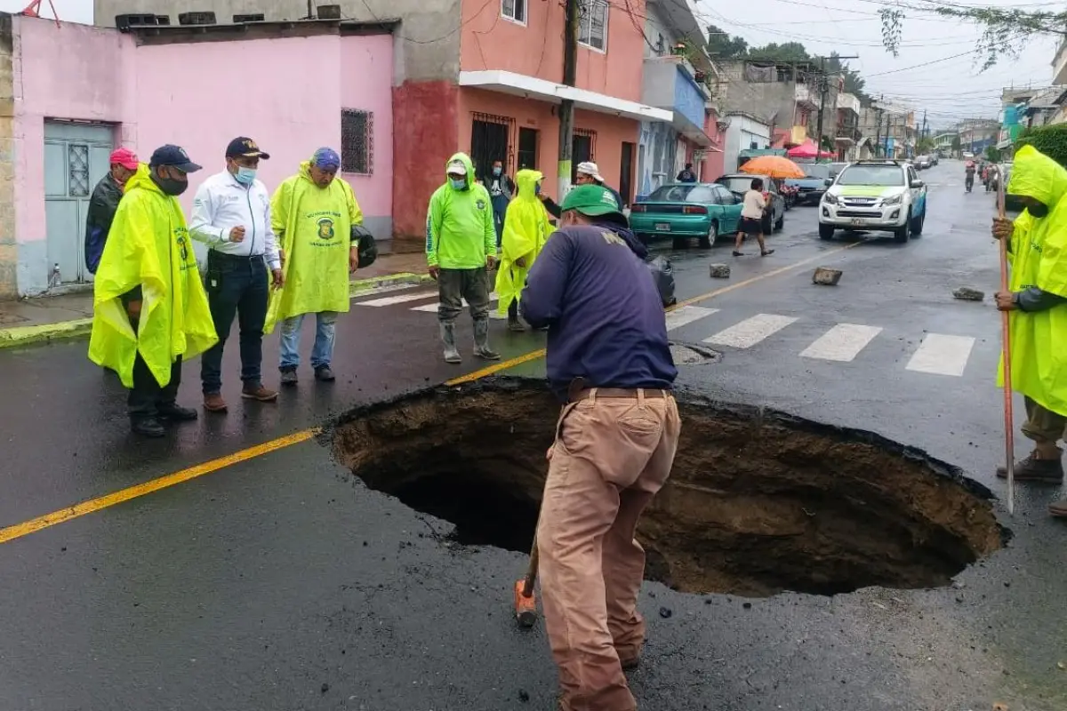 Los trabajos en la colonia Pablo Sexto se iniciaron el pasado  viernes. Foto: Conred.