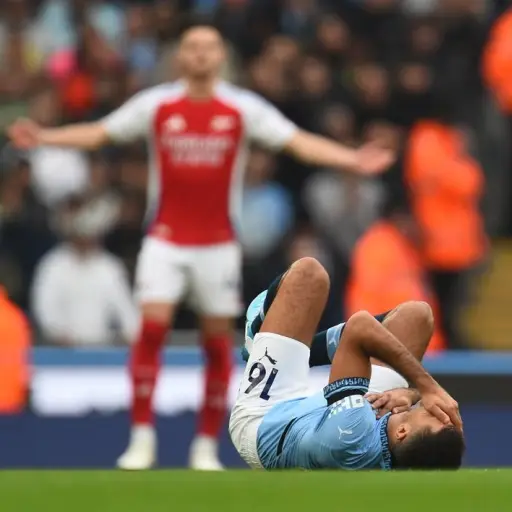 Lesión de ligamento cruzado de Rodri Hernández en 2024 - EFE