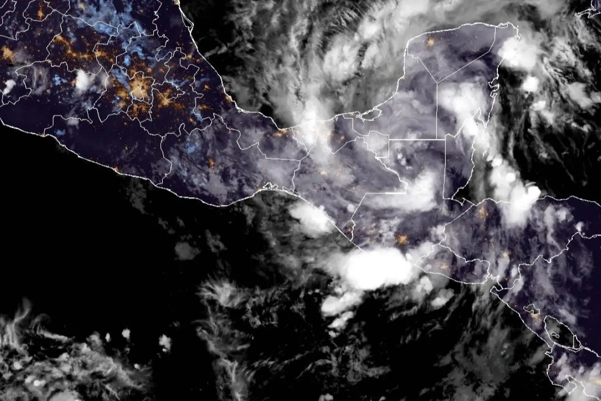 El fenómeno causa un incremento de nubosidad en el país. Imagen satelital.