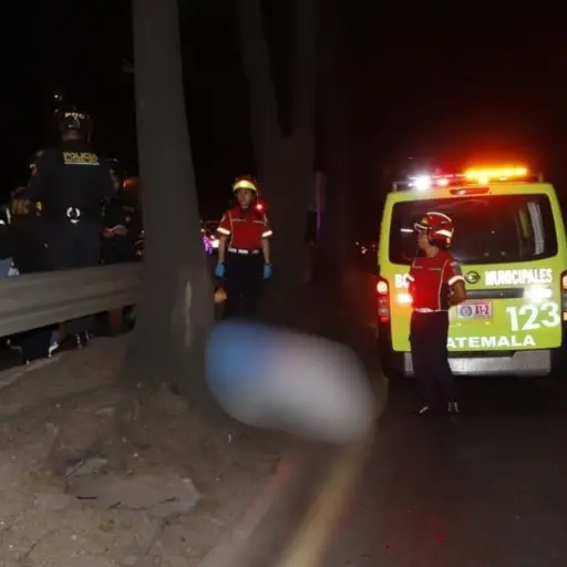 Paramédicos reportaron que el afectado ya no contaba con signos vitales tras el encontronazo con los árboles. Foto: Bomberos Municipales.
