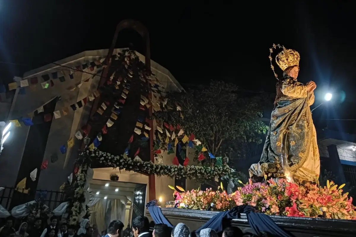 El comienzo de la procesión está programado para las 15:00 horas. Foto de la Parroquia Inmaculada Concepción de Villa Nueva.