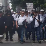 Integrantes del sindicato del magisterio, encabezados por Joviel Acevedo, realizan una manifestación en la capital. ,Omar Solís/Emisoras Unidas