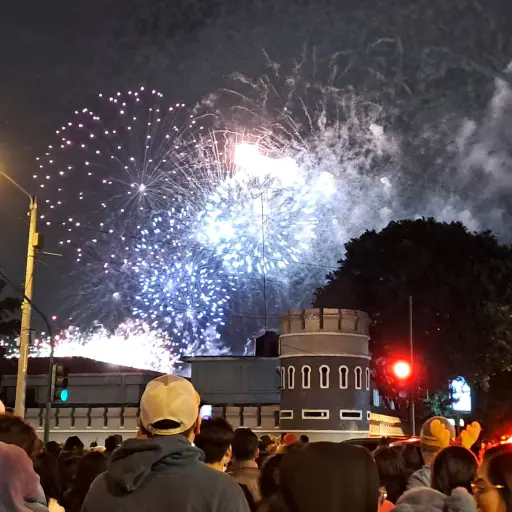 El espectáculo de luces arrancó a las 19:00 horas, tras un concierto familiar. Foto: Omar Solís. 