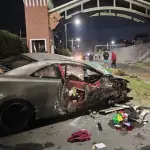 Accidente de vehículo en zona 5 de Villa Nueva