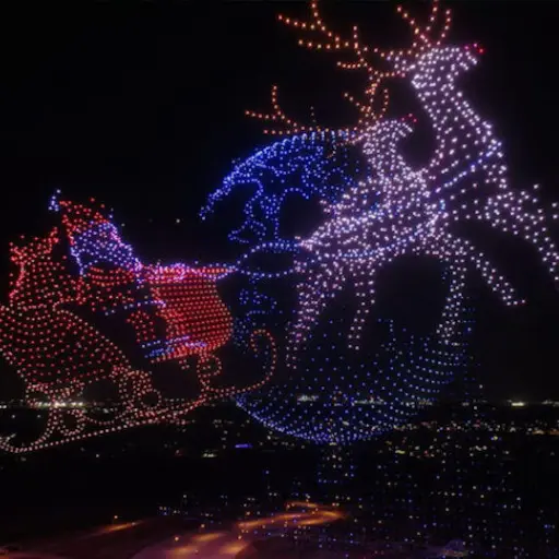 dron-cae-sobre-nino-durante-show-navideno ,Captura de pantalla video Sky Element Drones.