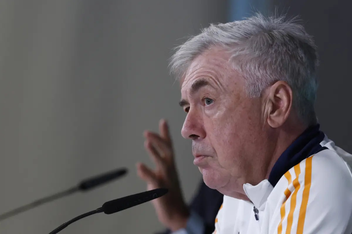 Carlo Ancelotti en conferencia de prensa previo al partido entre Real Madrid vs. Sevilla, EFE