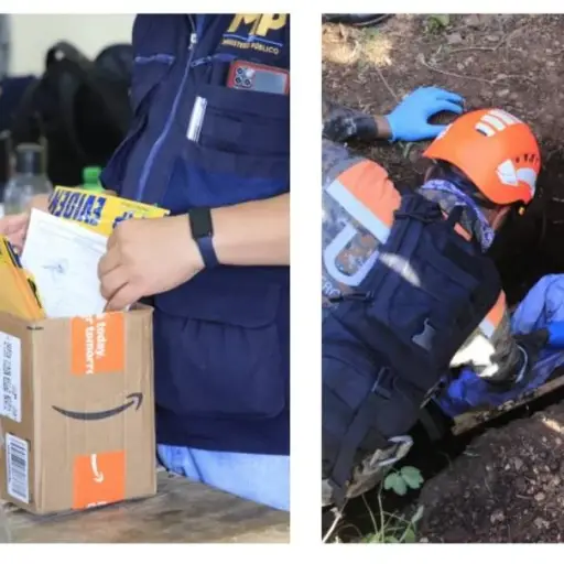 Durante el operativo en el área donde habita la comunidad Lev Tahor en Santa Rosa se localizaron osamentas. ,Ministerio Público