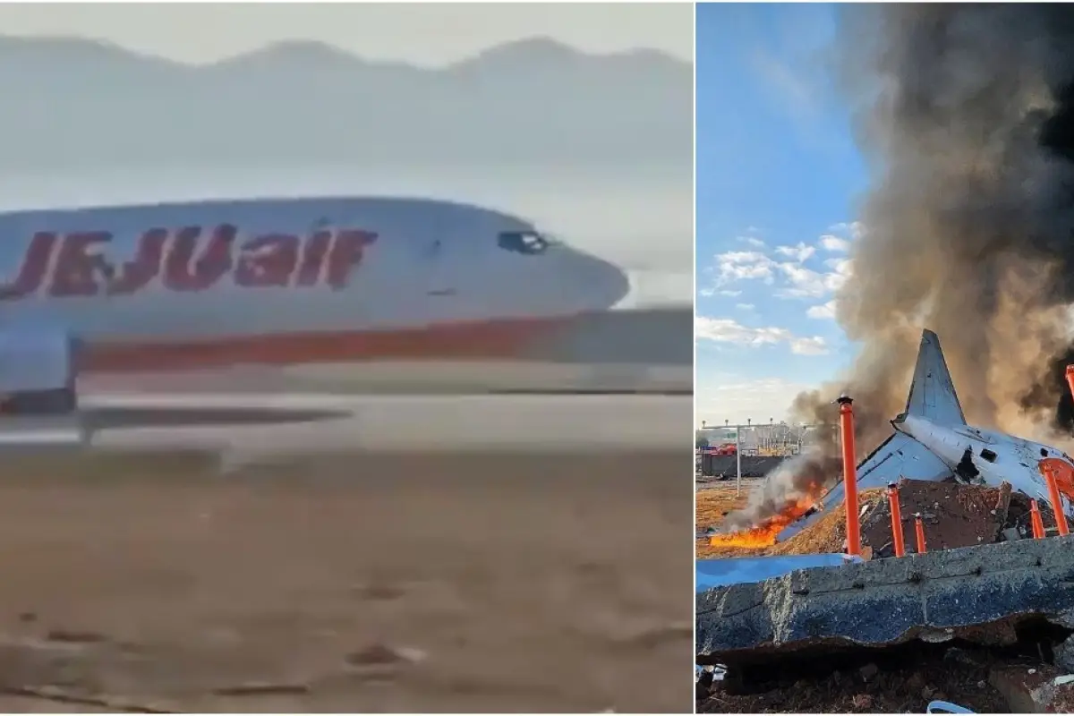 El avión estaba intentando un aterrizaje forzoso debido a un mal funcionamiento del tren de aterrizaje cuando se produjo el accidente., Foto X