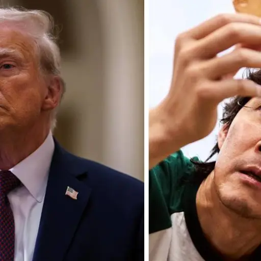 Donald Trump ,Foto de Donald Trump EFE / El Juego del Calamar redes sociales