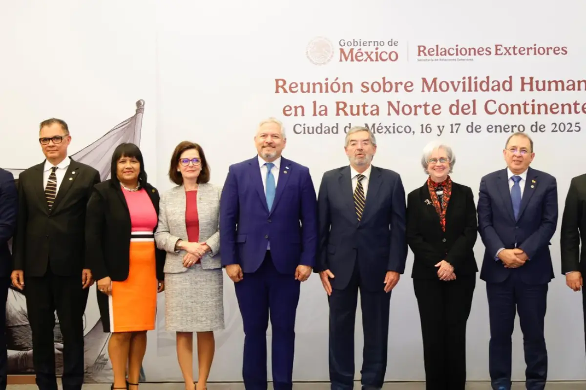 El encuentro, 'Reunión sobre Movilidad Humana en la Ruta Norte del Continente: Hacia una gestión ordenada, segura, regular, responsable y humana', se cumplió este tarde en la sede de la Cancillería mexicana en la Ciudad de México, Foto X