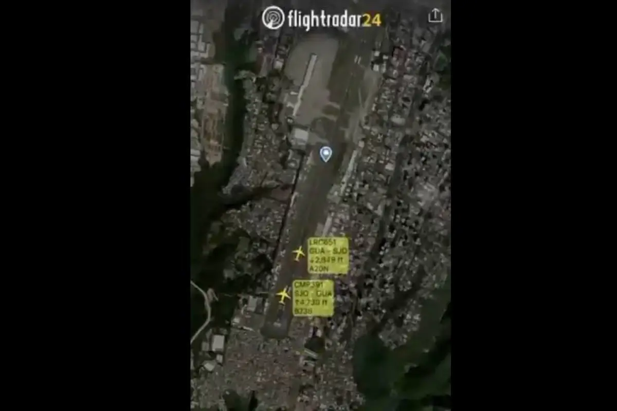 video de aviones durante aterrizaje, Captura de video