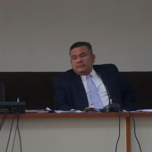 El juez Erick García Alvarado durante una audiencia. ,Omar Solís/Emisoras Unidas