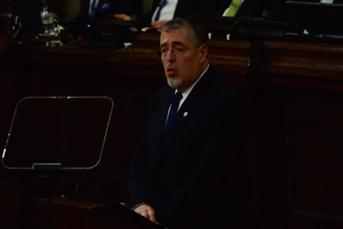 El presidente Bernardo Arévalo rindió su primer informe de labores ante el Congreso., Omar Solís/Emisoras Unidas