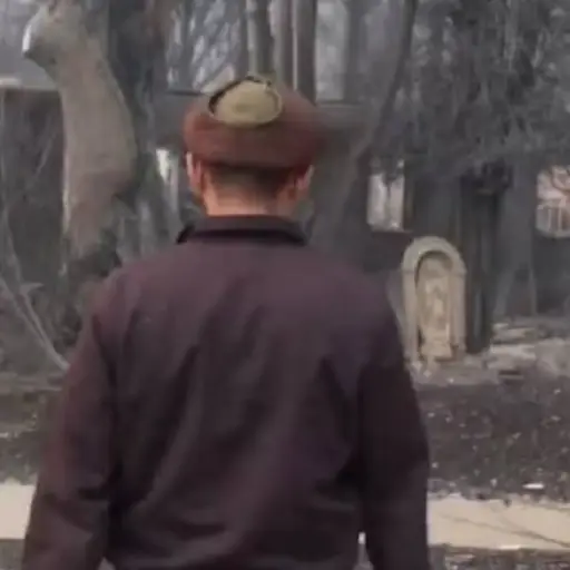 Estatua de la Virgen permanece intacta tras incendios en California. ,Captura de pantalla video X.
