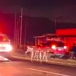 Fuerte accidente de motociclista en Amatitlán.  ,Captura de pantalla video X.