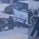 Asaltan a un motociclista y un testigo los atropella en venganza. ,Captura de pantalla video X.