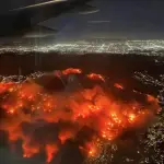 Imparables los incendios en Los Ángeles, California, en EE. UU. ,Redes sociales.