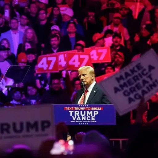 El presidente electo de Estados Unidos, Donald Trump, se dirige a sus seguidores en un mitin en el Capital One Arena de Washington, DC, Estados Unidos. ,EFE