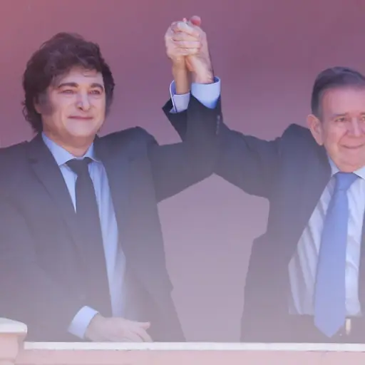 Javier Milei y Edmundo González Urrutia ,EFE