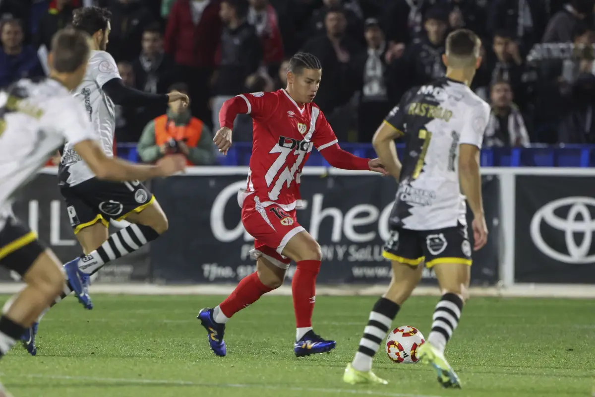 James Rodríguez es baja en el Rayo Vallecano para Copa del Rey 