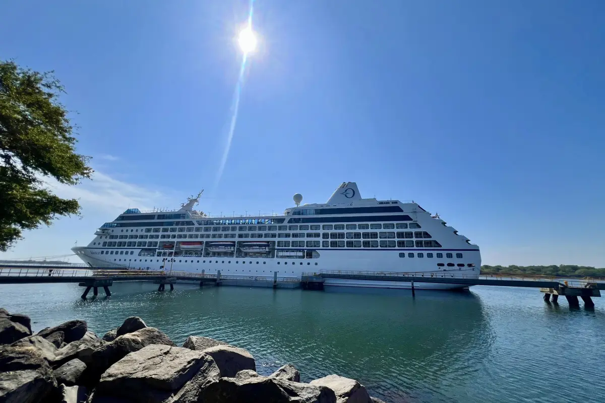 Las autoridades precisaron que el crucero arribó a las costas del Pacífico en Escuintla. , Inguat.