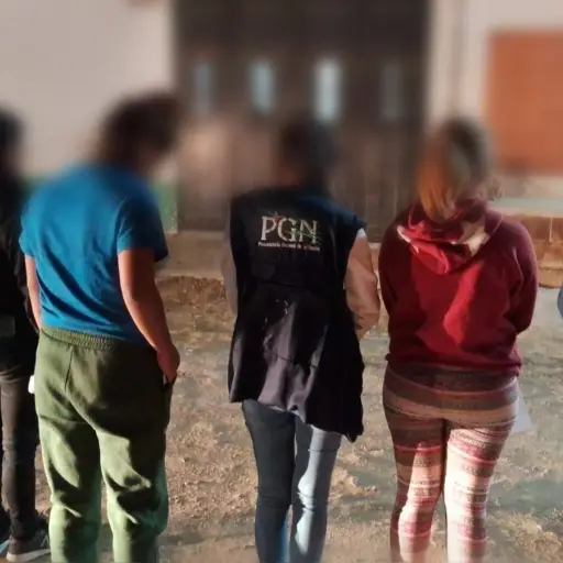 Las menores quedaron bajo resguardo de la PGN. ,Ministerio Público