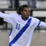 Guillermo Ramírez en partido de Selección de Guatemala 