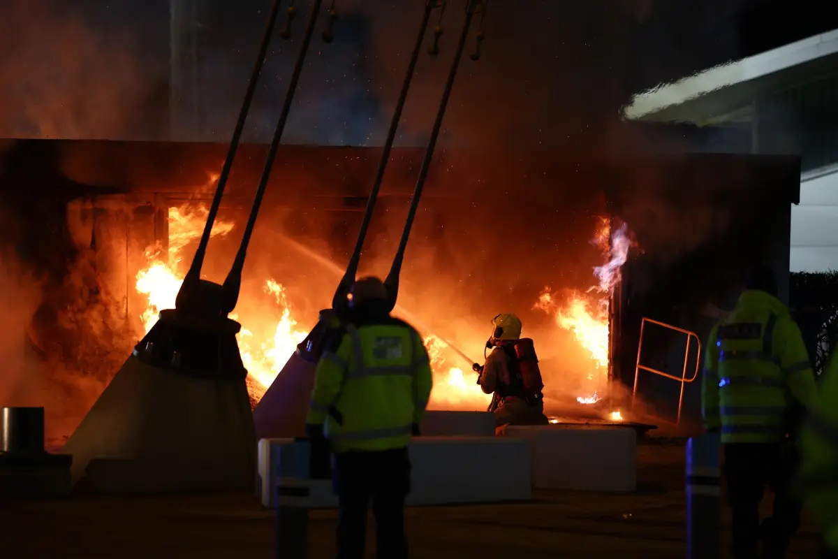 Incendio en el estadio de Manchester City 