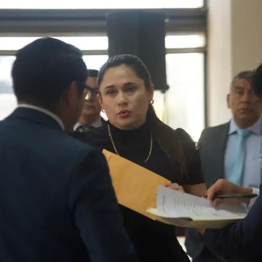 La fiscal Leonor Morales en la Torre de Tribunales. ,Omar Solís/Emisoras Unidas