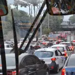 Carga vehicular observada en horas de la mañana del viernes 14 de febrero en la avenida La Castellana. ,Omar Solís/Emisoras Unidas