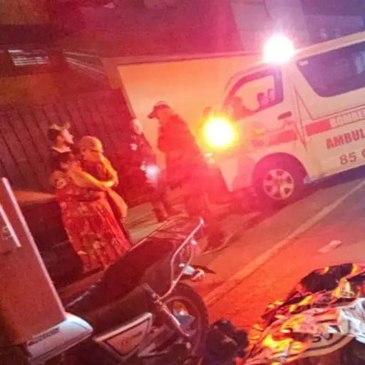 accidente de motorista en Km. 16 ruta al Atlántico