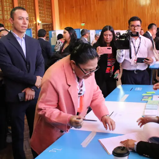 La fiscal Consuelo Porras ejerció su voto en el CANG. ,Ministerio Público