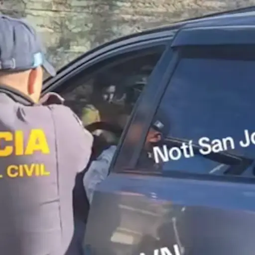 Accidente en San José Villa Nueva.  ,Captura de pantalla video X.