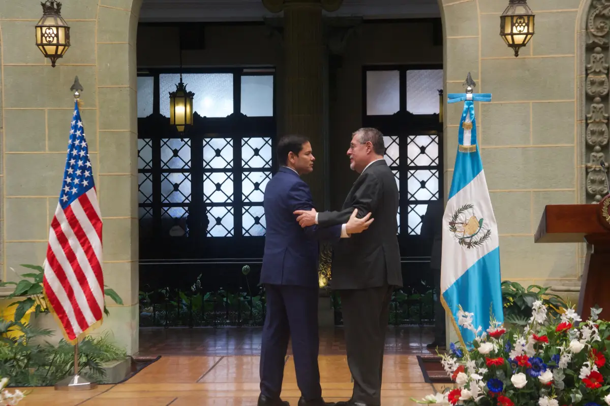 El secretario Marco Rubio se reunió conel presidente Bernardo Arévalo., Omar Solís/Emisoras Unidas