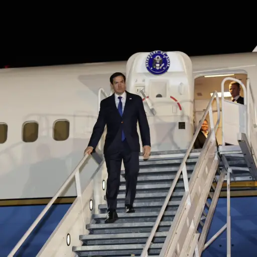 El secretario de Estado de Estados Unidos, Marco Rubio, a su llegada a la Ciudad de Panamá. ,U.S. Embassy Panama